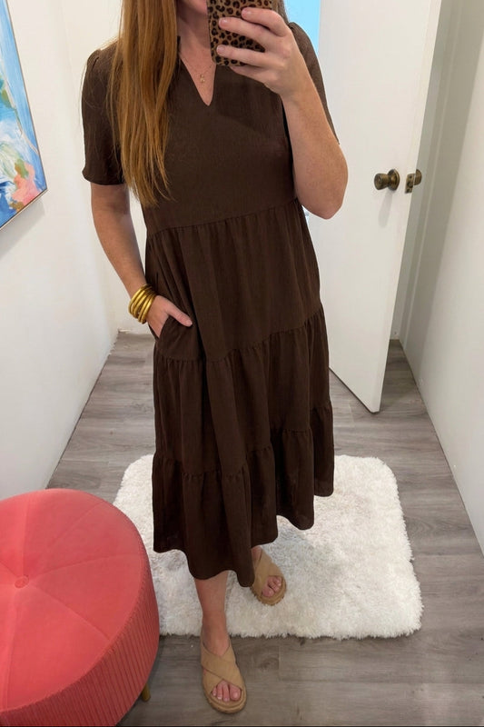 Chocolate maxi dress